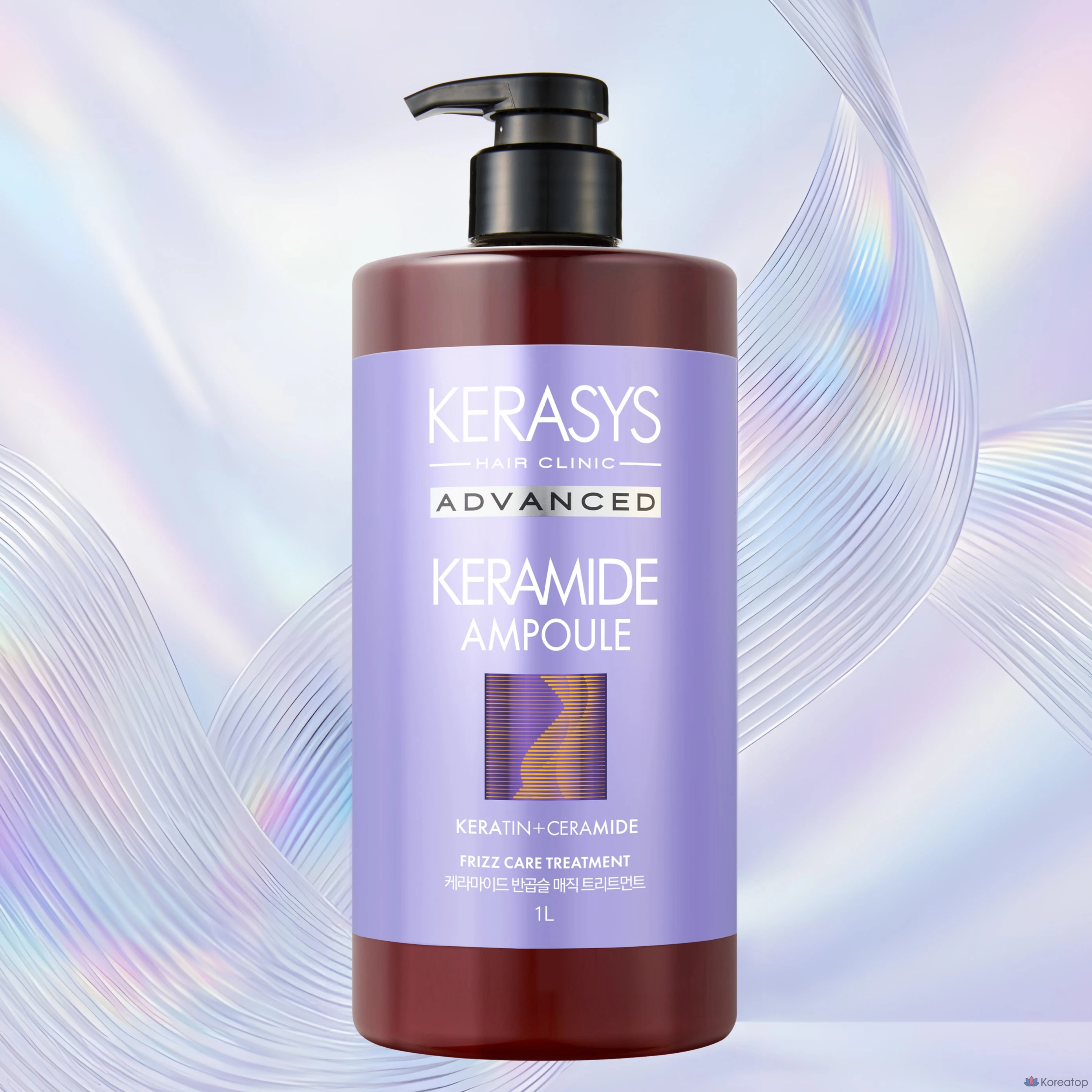 Кондиционер-уход KeraSys Keramide Curly Hair Damage Clinic Treatment, 1 л, 1 шт.