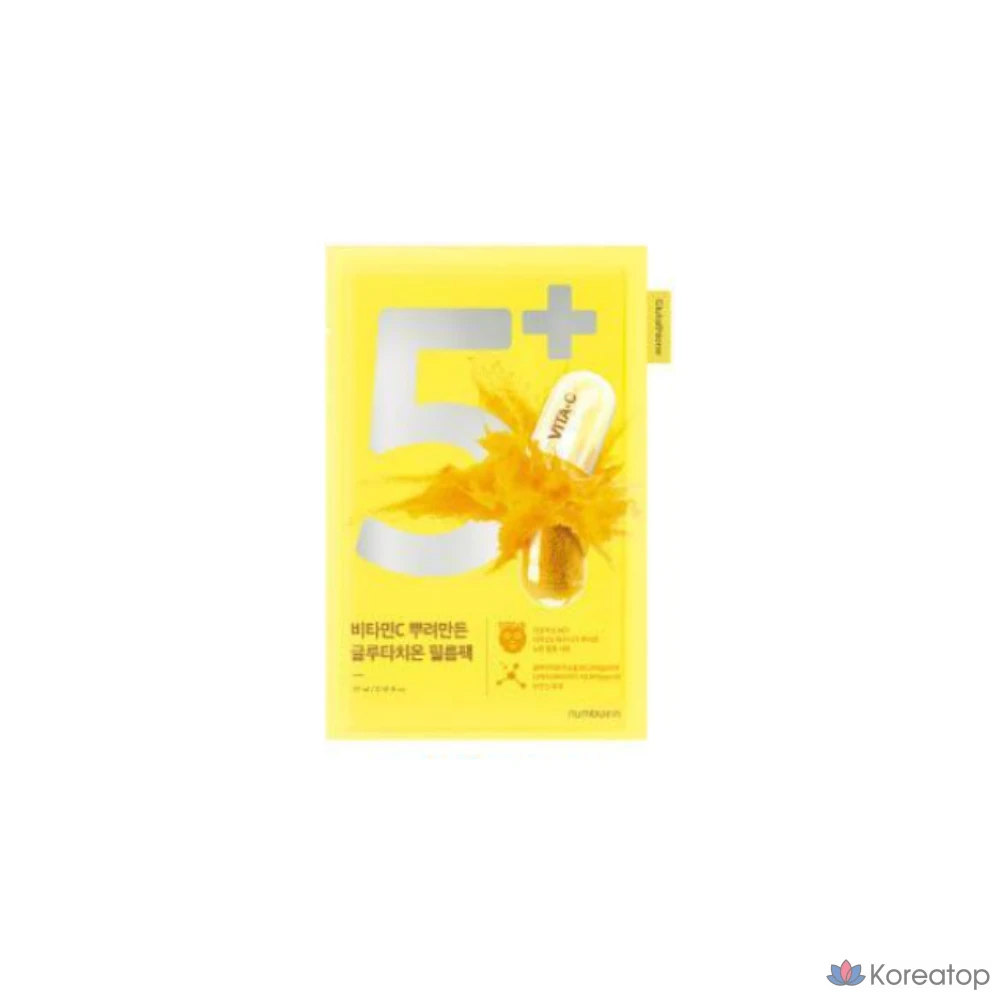 Тканевая маска для лица Numbuzin No.5 Vitamin C Glutathione Film Pack, 1 шт.