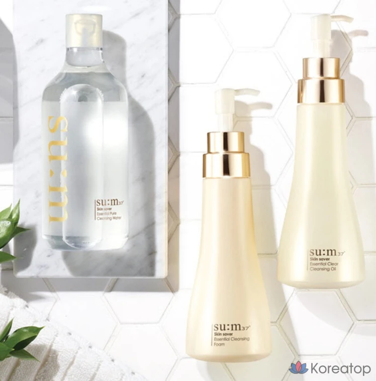 Набор для ухода SU:M37 Skin Saver Essential Pure Cleansing Water 400ml + Cleansing Foam 100ml, 1 шт.