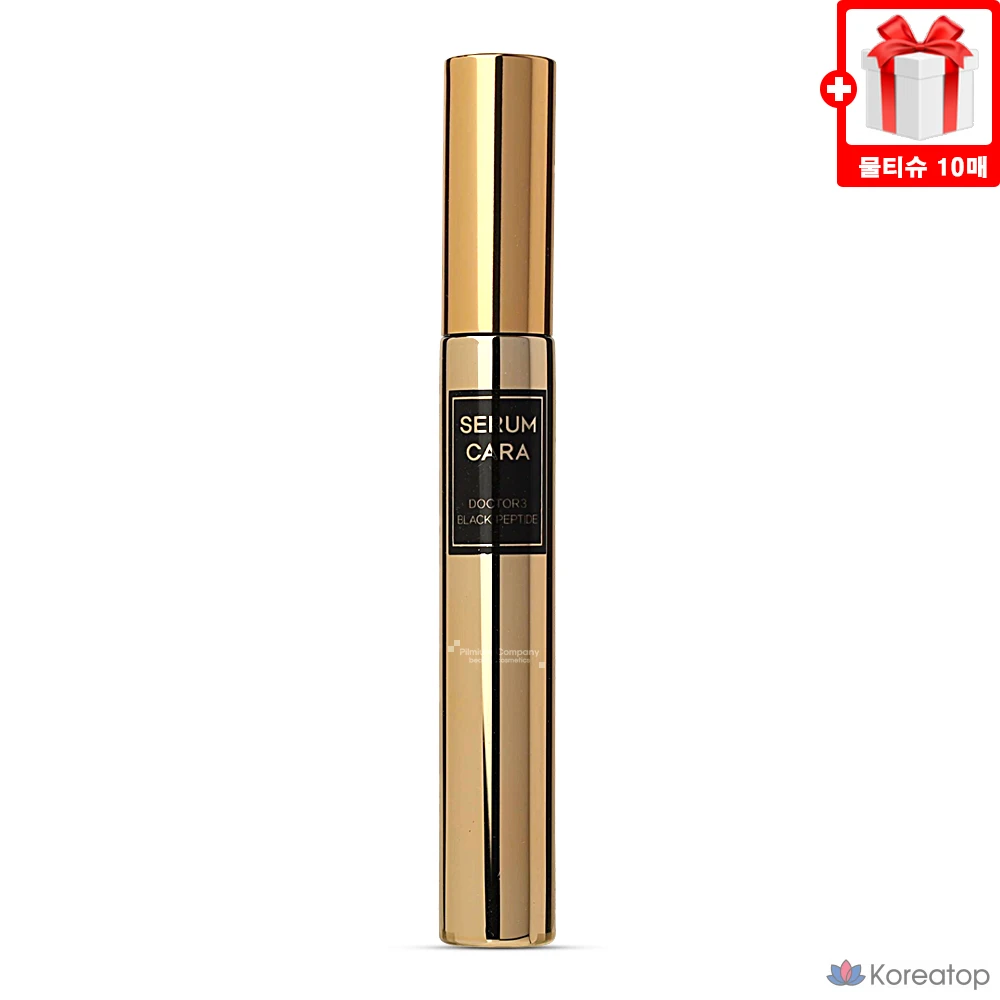 Тушь для ресниц DOCTOR.3 Serum Kara Black Peptide Mascara, 6 мл + 1 пакетик влажных салфеток, 1 шт.