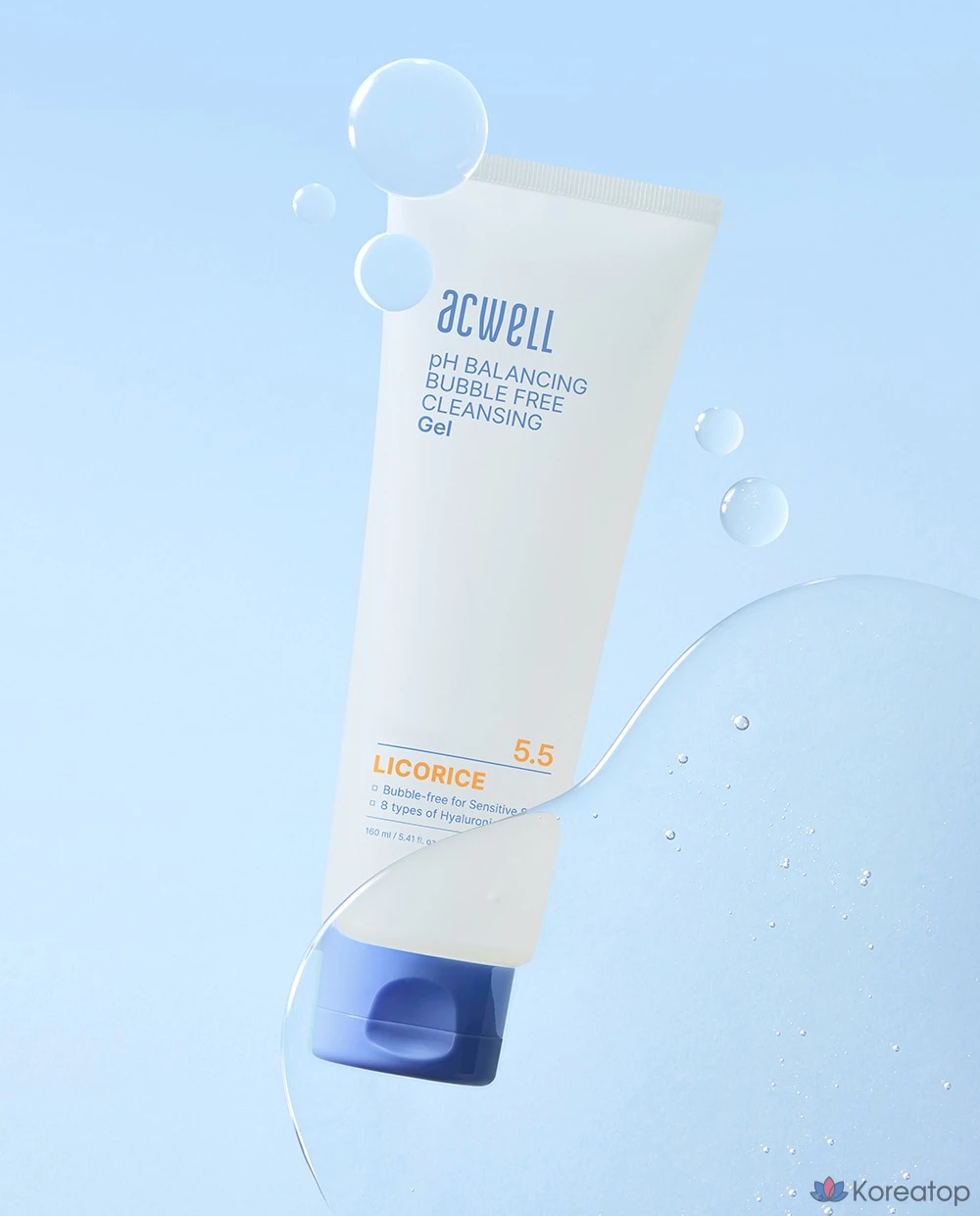 Очищающий гель Acwell pH Balancing Bubble Free Cleansing Gel, 160 мл, 1 шт.