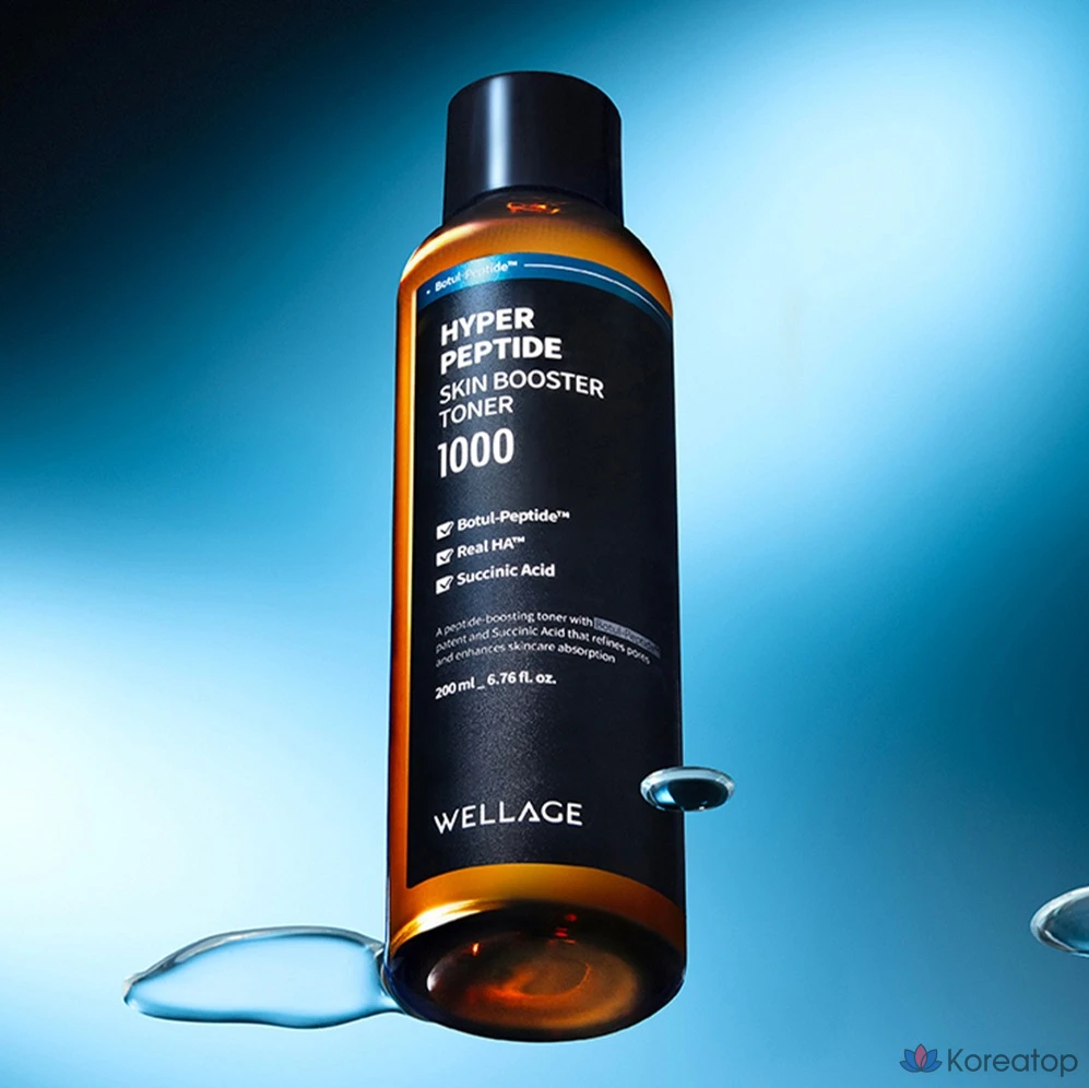 Тонер WELLAGE Hyper Peptide Skin Booster Toner, 200 мл, 1 шт.