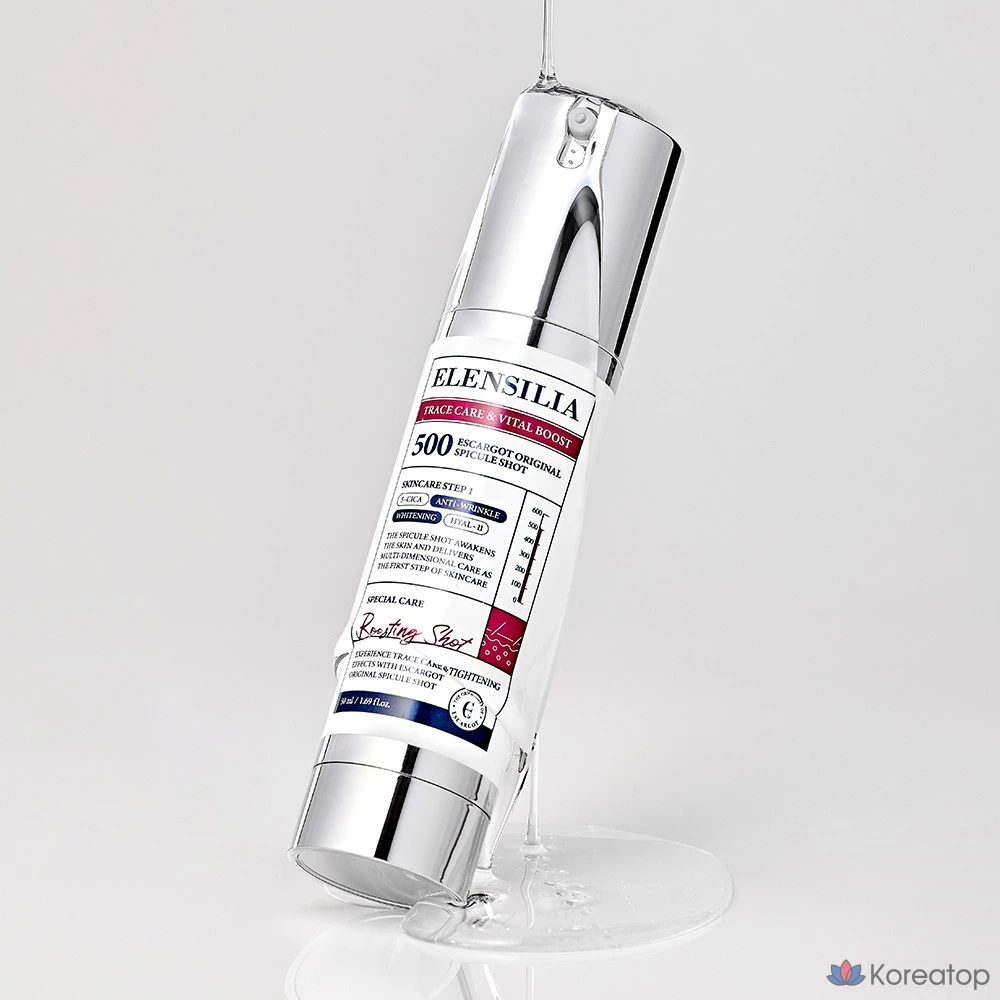 Сыворотка Elensilia Escargot Original Snail Serum Needle Essence 500 Shot, 50 мл, 1 шт.