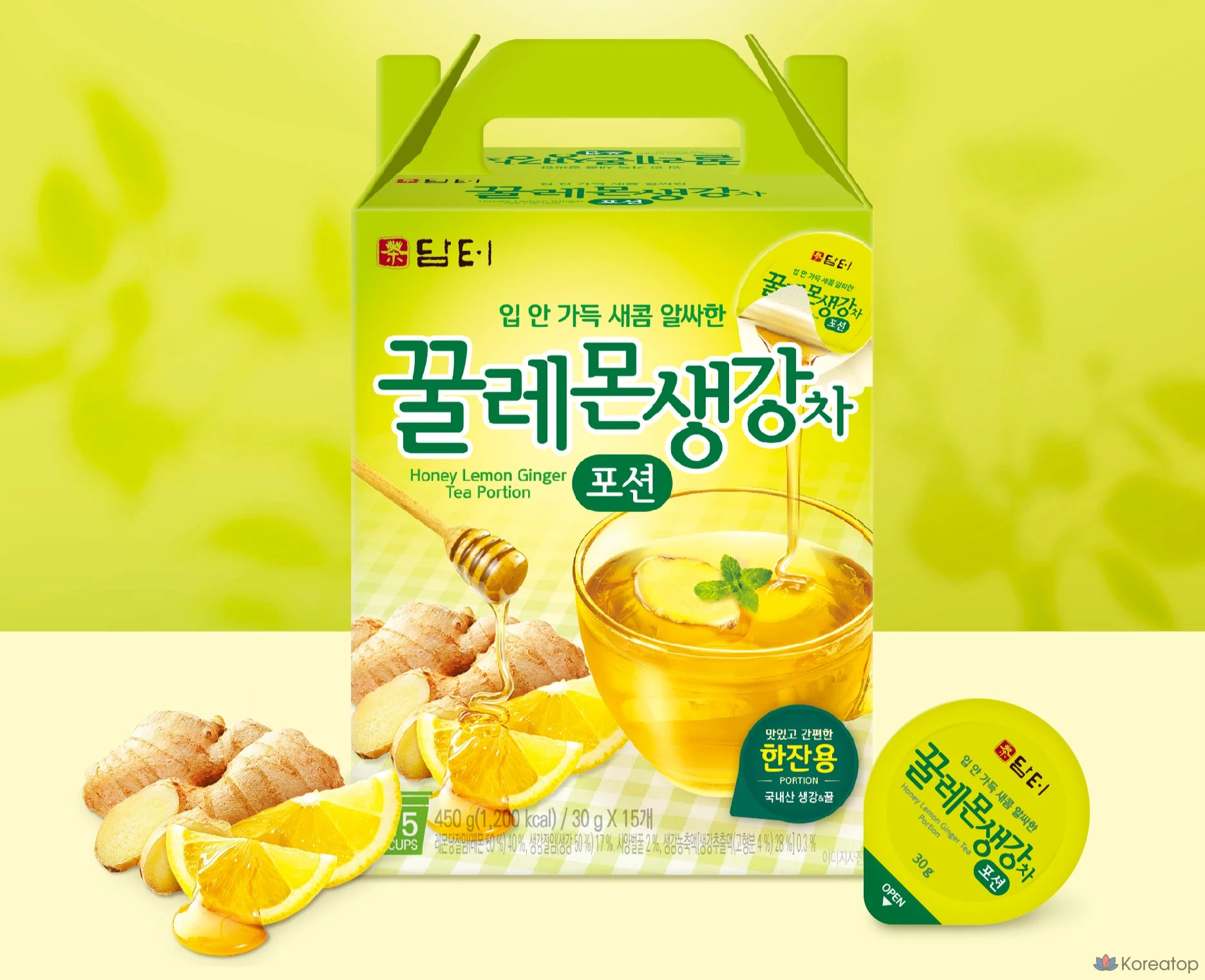 Чай Damtuh Honey Lemon Ginger Tea Portion, 30 г, 15 шт.