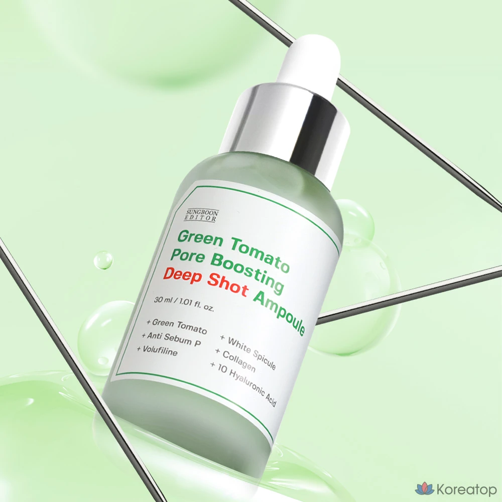 Ампульная сыворотка Sungboon Editor Green Tomato Pore Boosting Deep Shot Ampoule, 30 г, 1 шт.