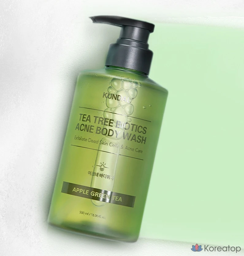 Гель для душа Kundal Tea Tree Biotics Acne Body Wash Apple Green Tea, 500 мл, 1 шт.