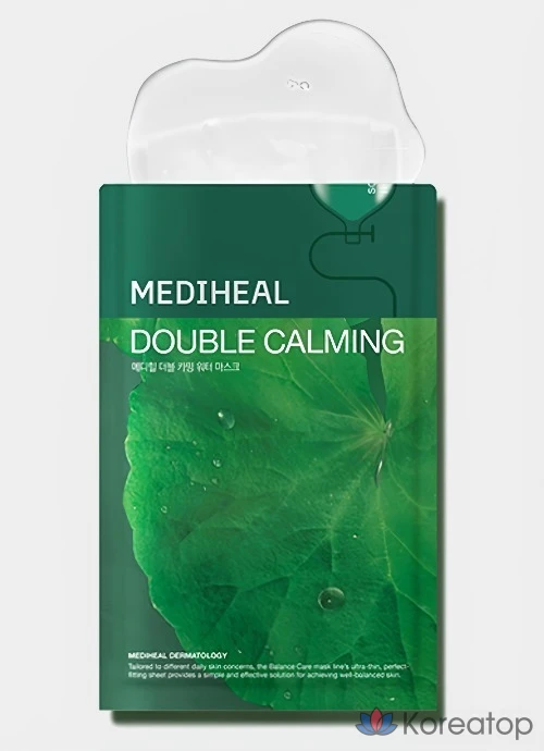 Тканевая маска для лица MEDIHEAL Double Calming Water Mask, 20 мл, 15 шт.