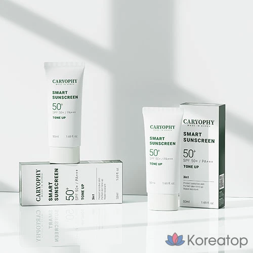 Солнцезащитный крем CARYOPHY Smart Tone-up Sunscreen Waterproof SPF50+ PA+++, 50 мл, 1 шт.