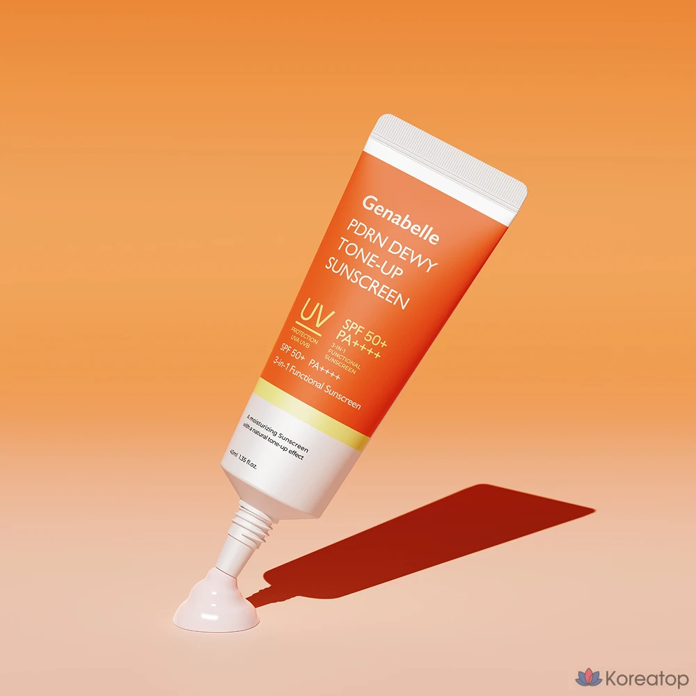 Солнцезащитный крем Genabelle PDRN Dewy Tone Up Sunscreen SPF50+ PA++++, 40 мл, 1 шт.