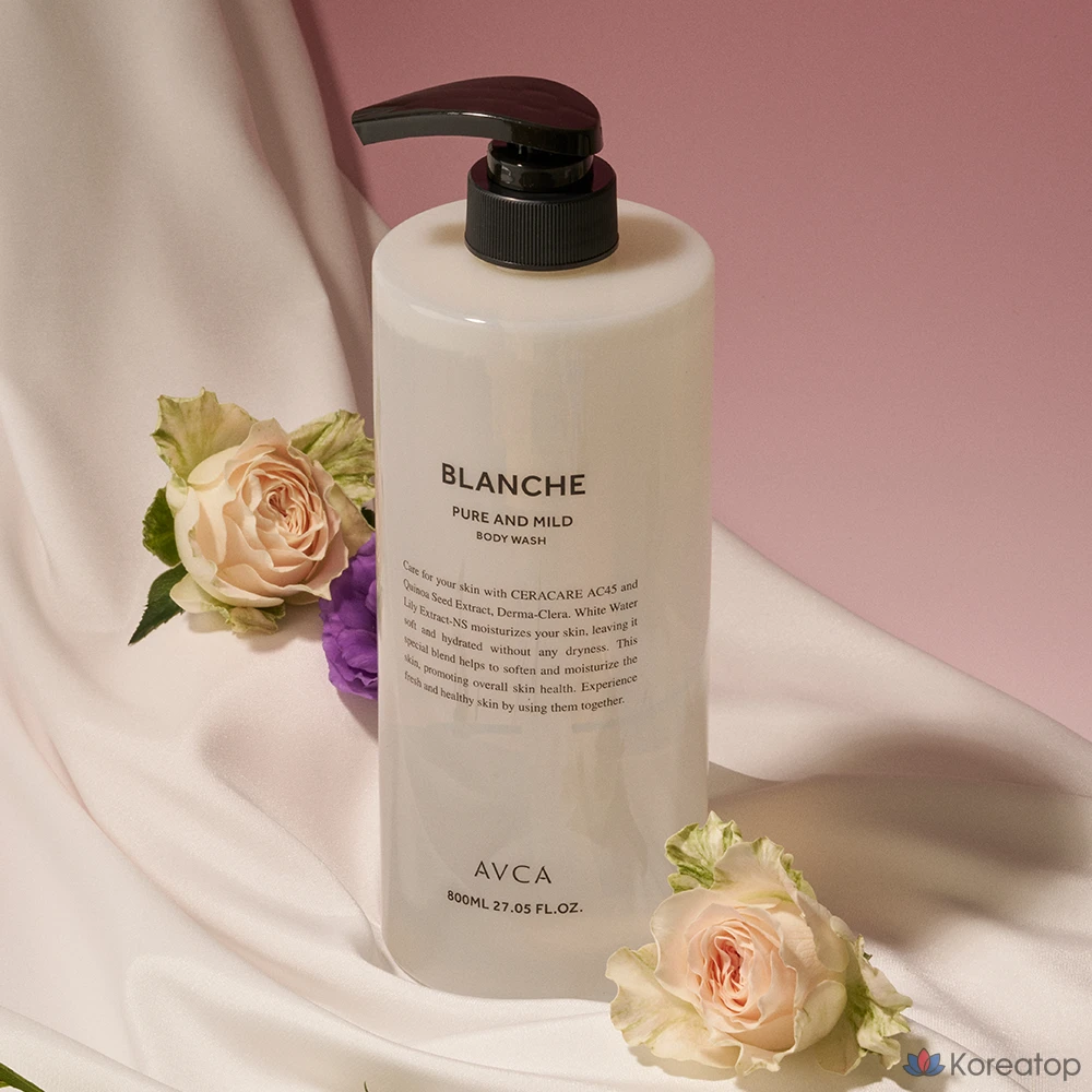 Гель для душа AVCA Pure &amp; Mild Body Wash Blanche, 800 мл, 1 шт.