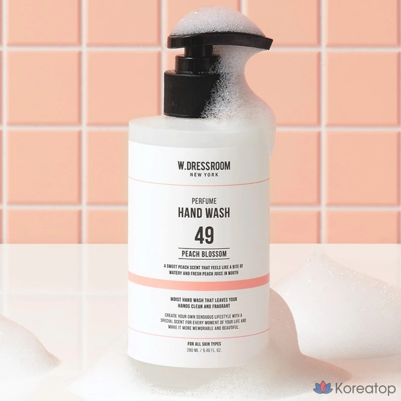 Жидкое мыло для рук W.Dressroom Perfume Hand Wash Peach Blossom, 280 мл, 1 шт.