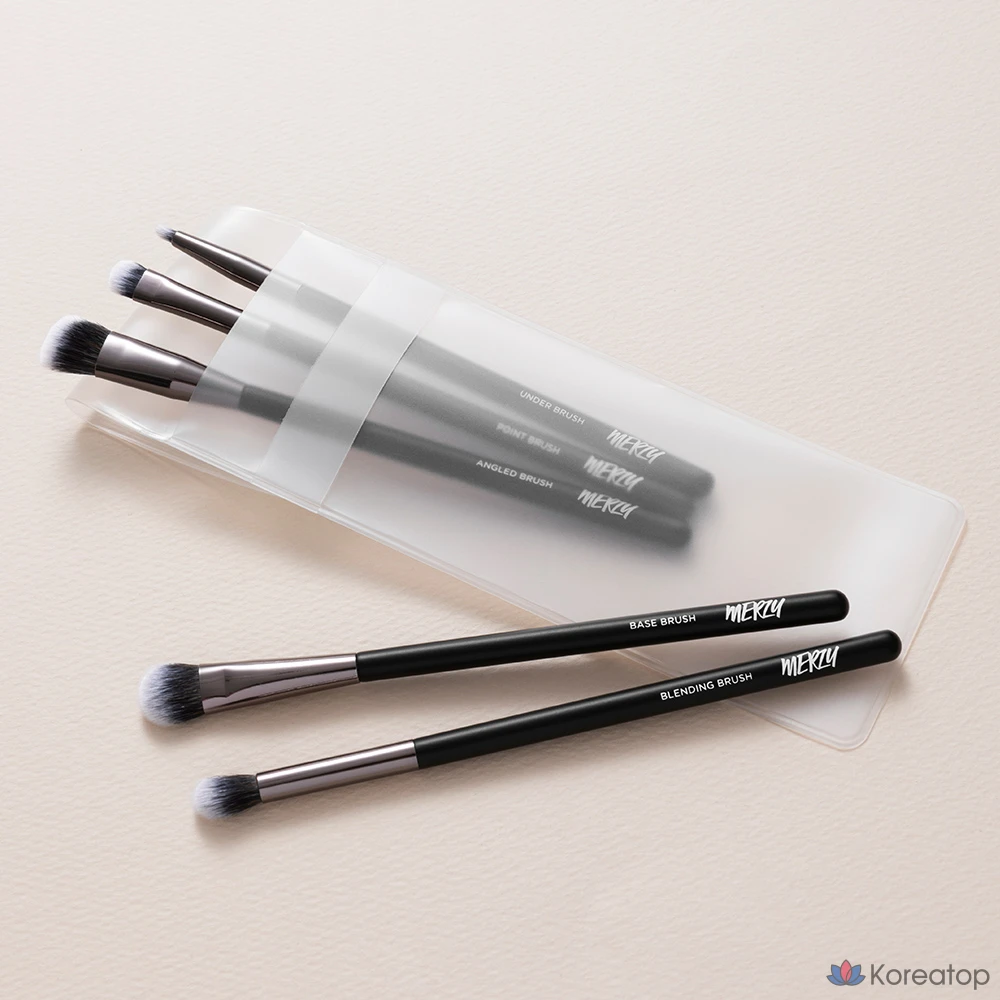 Набор кистей для макияжа глаз MERZY Eye Makeup Brush 5-piece Set, черный, 5 шт.