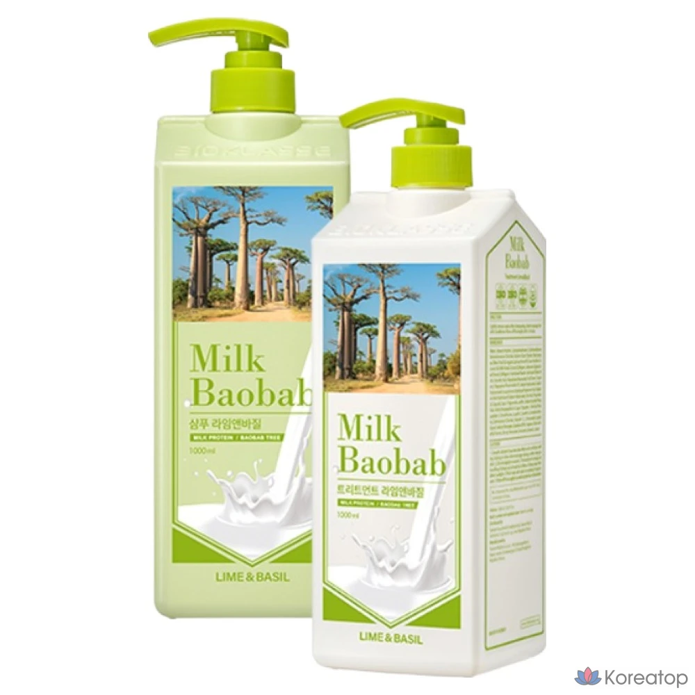 Шампунь Milk Baobab Shampoo Lime &amp; Basil, 1 л, 1 шт.