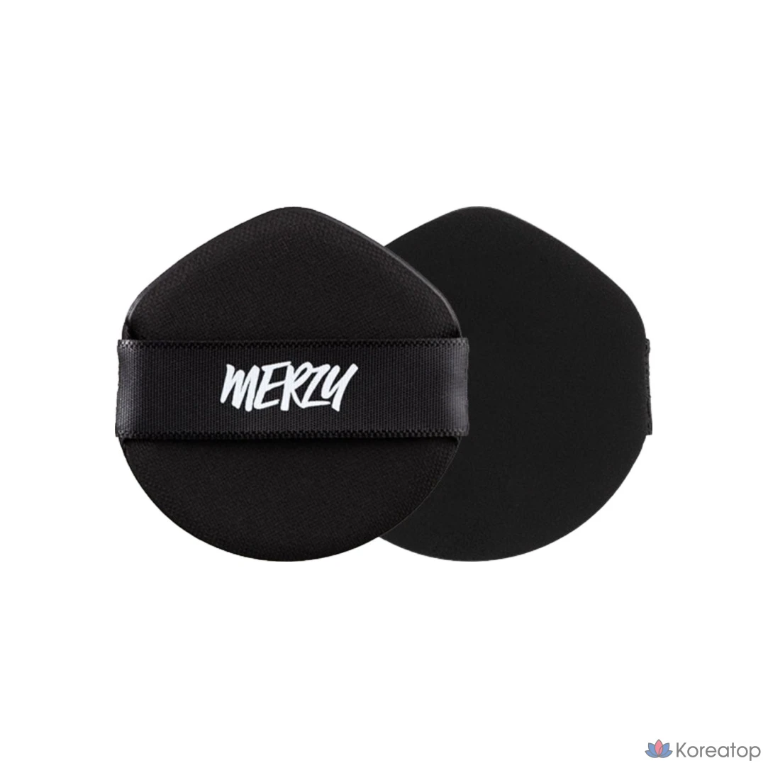 Кушон-пудра MERZY The Airy Thin Cover Cushion Puff, цвет Black, 5 шт.