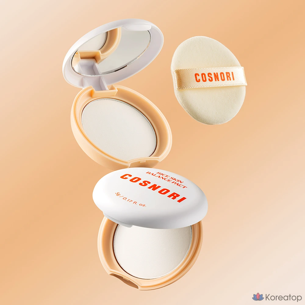 Пудра для лица Cosnori Rice Skin Balance No Sebum Powder Pact, оттенок White, 5 г, 1 шт.