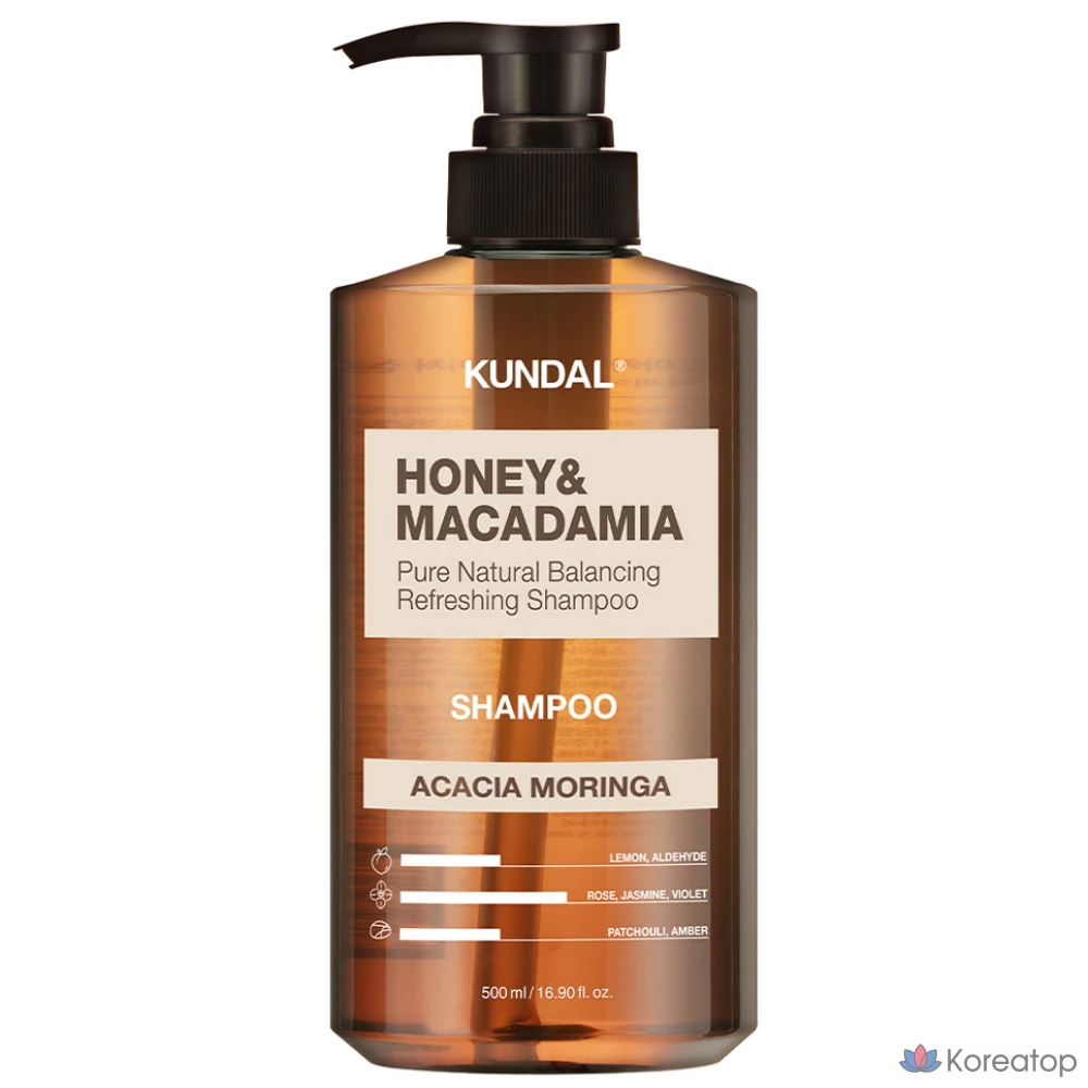 Шампунь Kundal Honey and Macadamia Nature Shampoo Acacia Moringa, 500 мл, 1 шт.