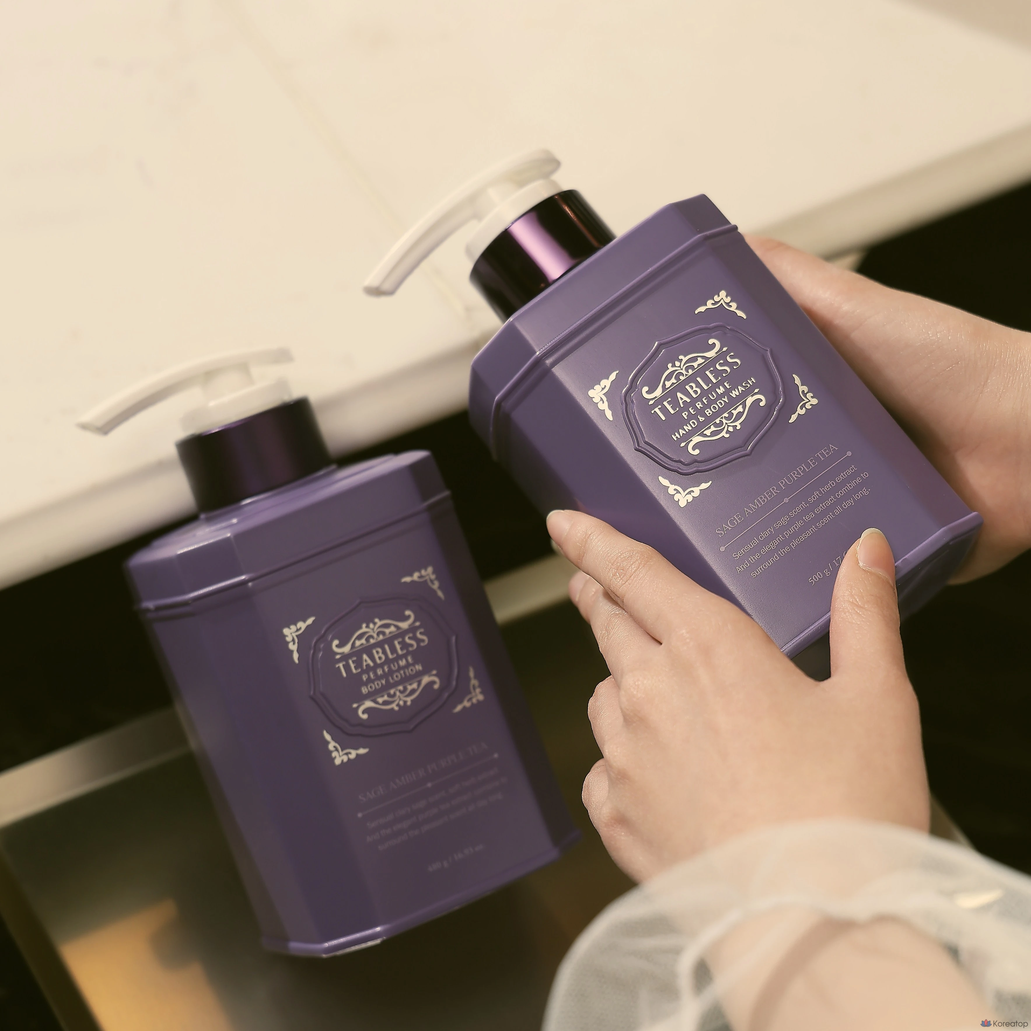 Набор для ухода TEABLESS Sage Amber Purple Tea Perfume Body Lotion & Body Wash Gift Set, 1 шт.