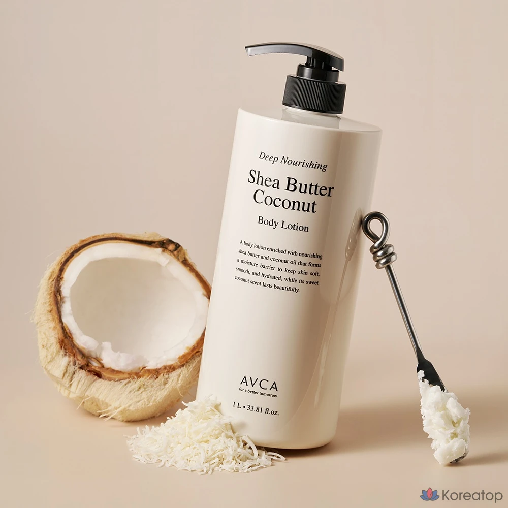 Лосьон для тела AVCA Deep Nourishing Body Lotion Shea Butter & Coconut, 1 л, 1 шт.