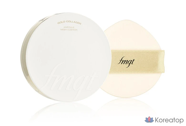 Кушон FMGT The Face Shop Gold Collagen Ampoule Mesh Cushion, оттенок 201 Apricot Beige, 13 г, 1 шт.