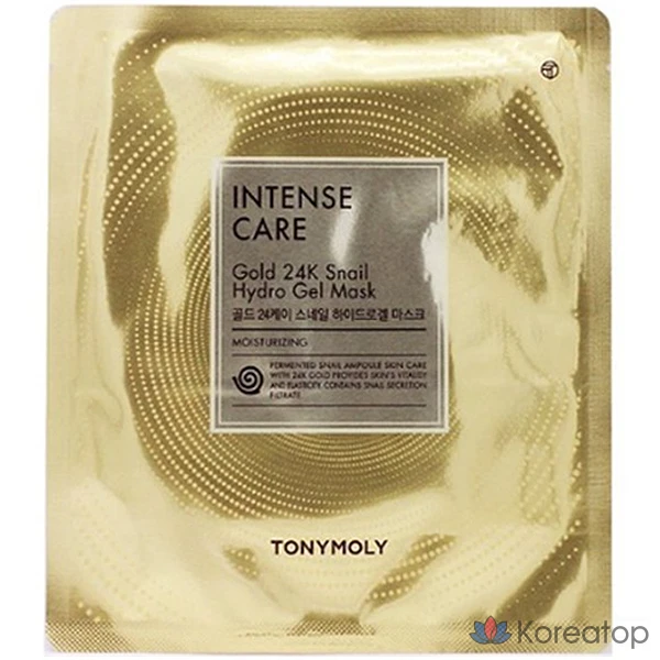 Тканевая маска для лица Tony Moly Intense Care Gold 24K Snail Hydrogel Mask, 10 шт.