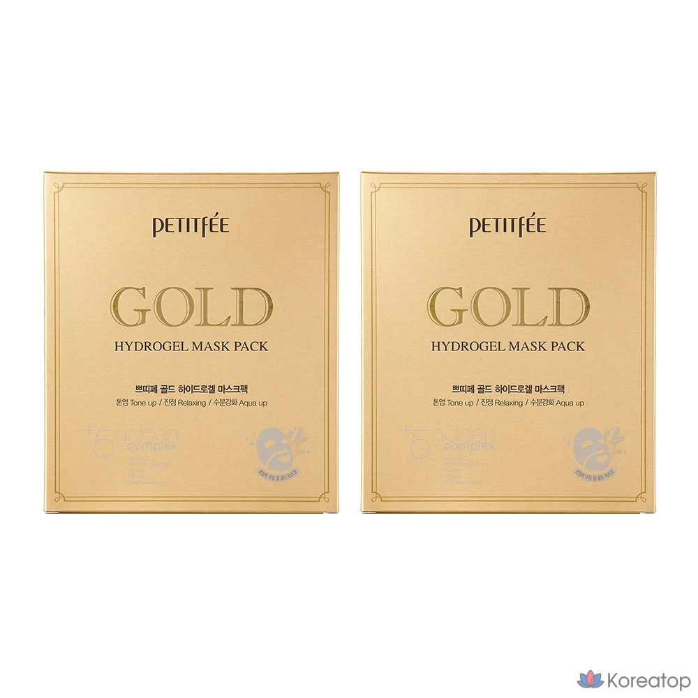 Тканевая маска для лица Petitfee Gold Hydrogel Mask, 32 г, 10 шт.