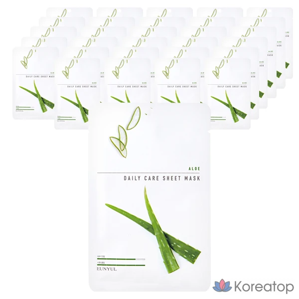Тканевая маска для лица Eunyul Aloe Daily Care Sheet Mask, 30 шт.