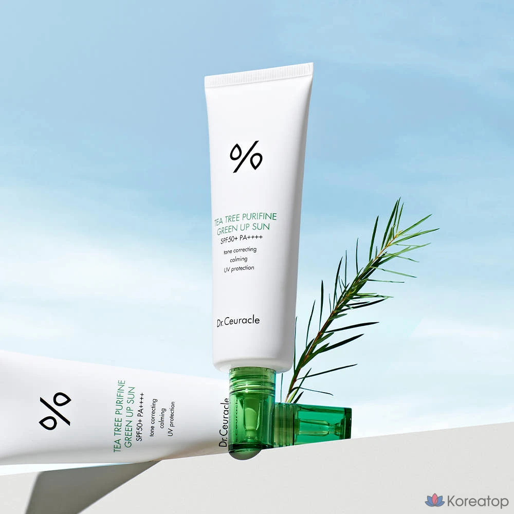 Солнцезащитный крем Dr. Ceuracle Tea Tree Purifine Green Up Sun SPF50+, 50 мл, 1 шт.