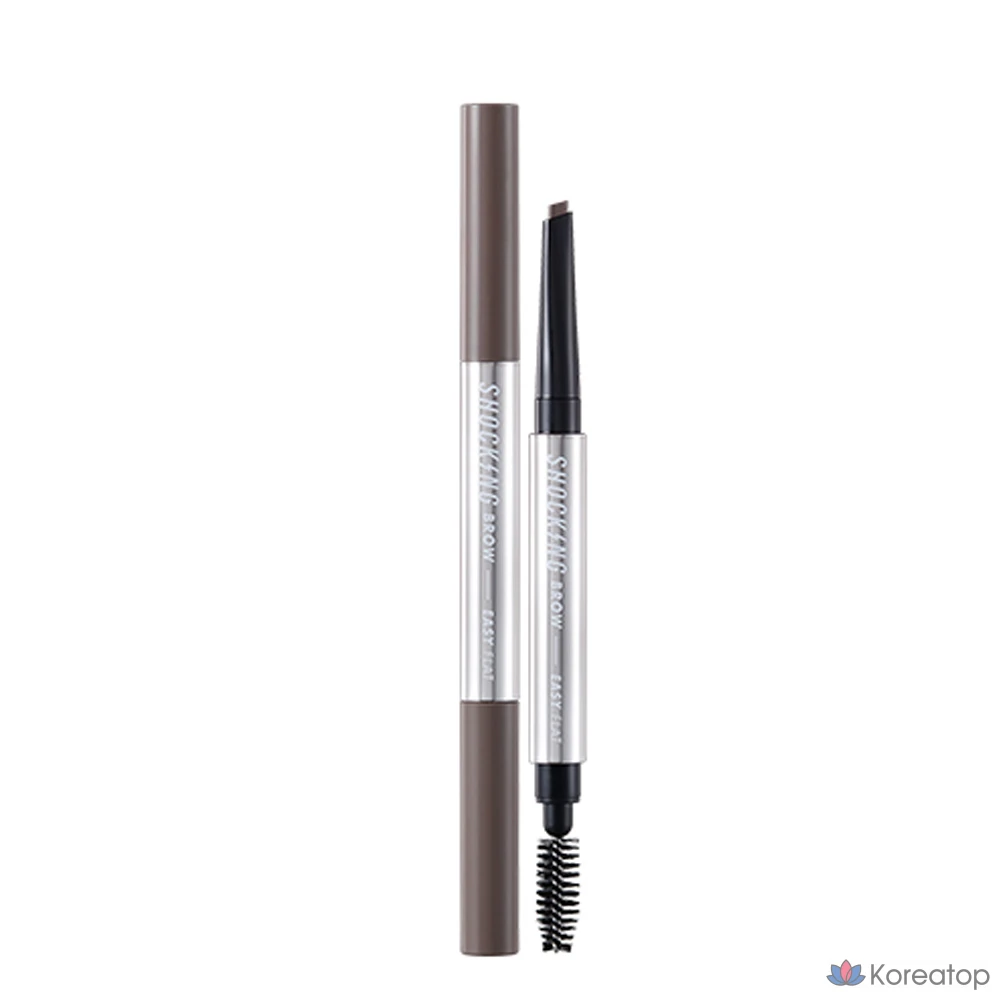 Карандаш для бровей Tony Moly The Shocking Brow Easy Flat, оттенок 03 Ash Brown, 0.5 г, 1 шт.