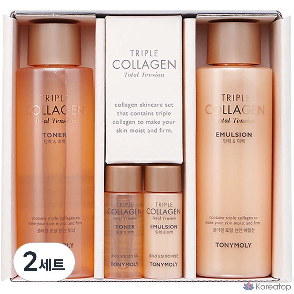 Набор для ухода Tony Moly Triple Collagen Total Tension 2-piece Set, 2 шт.