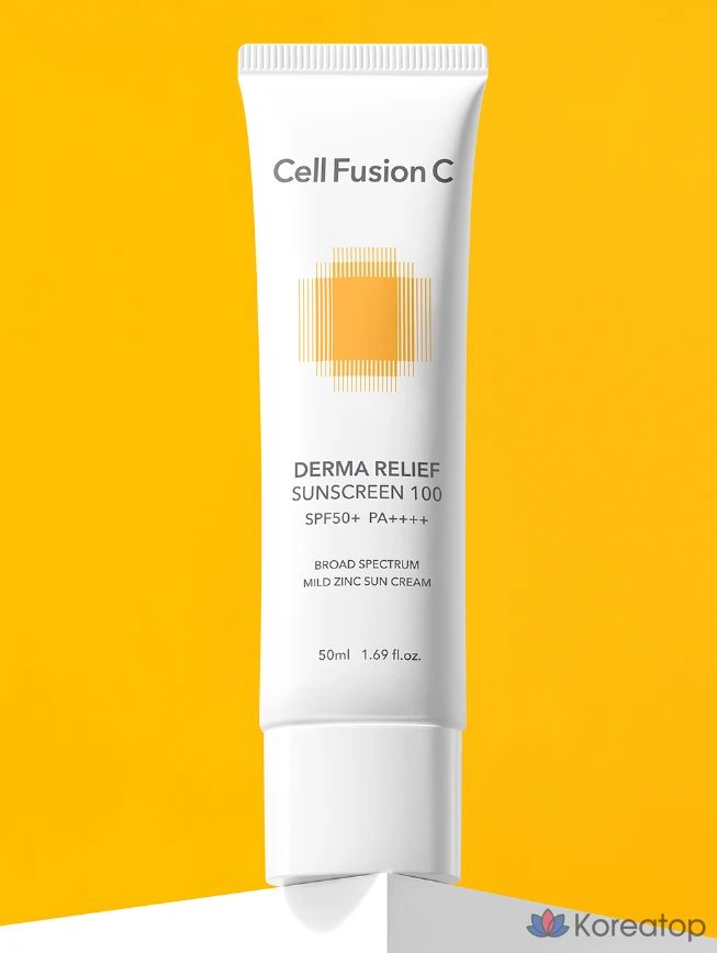 Солнцезащитный крем CELL FUSION C Derma Relief Sunscreen 100 SPF50+ PA++++, 50 мл, 1 шт.