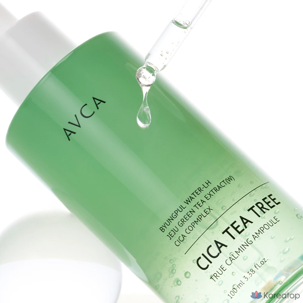 Ампульная сыворотка AVCA True Calming Cica Tea Tree Rebalancing Soothing Ampoule, 100 мл, 1 шт.