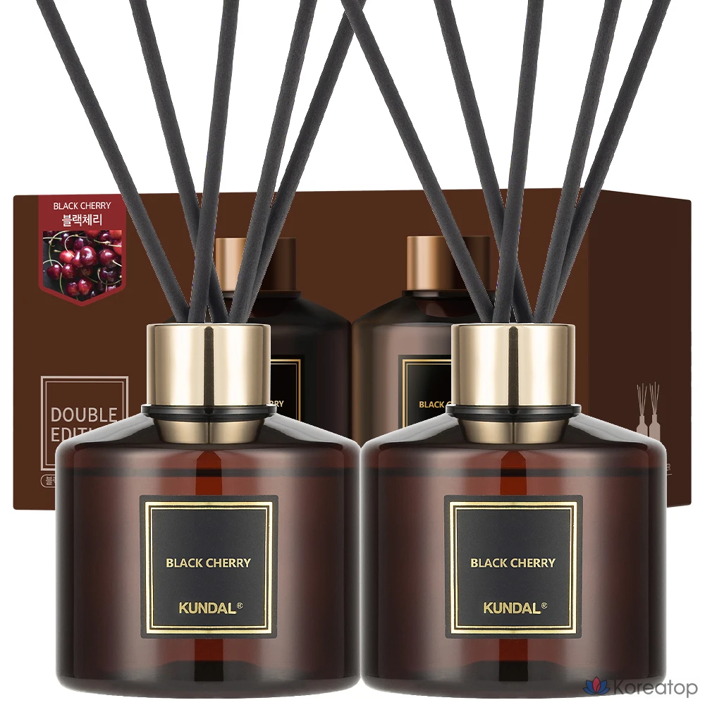Диффузор для ароматизации Kundal Perfume Diffuser + палочки для ткани, оттенок Black Cherry, 200 мл, 1 шт.