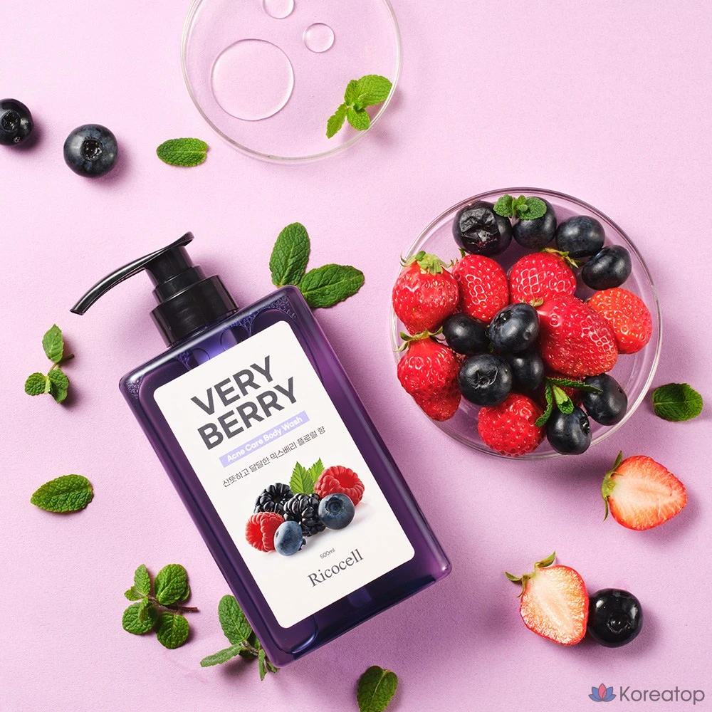 Очищающий гель для душа Ricocell Berry Berry Body Wash, 500 мл, 1 шт.