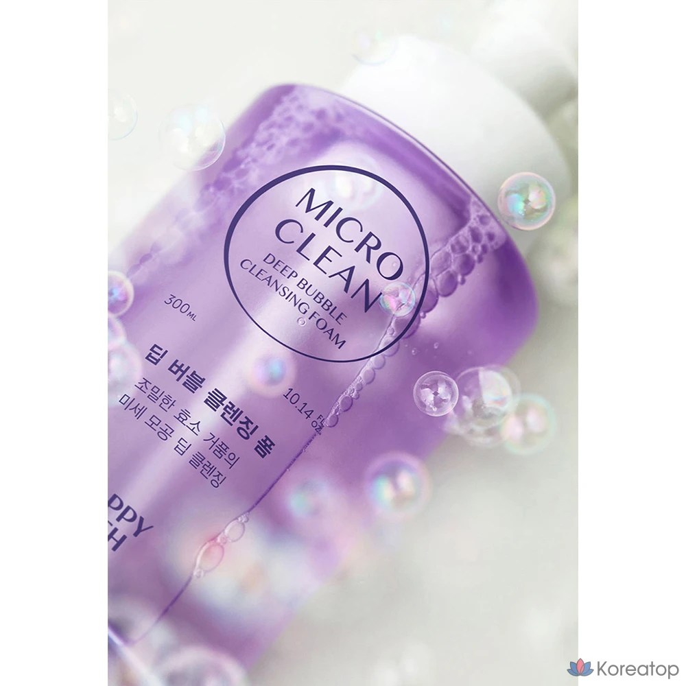 Очищающая пенка Happy Bath Micro Clean Deep Bubble Cleansing Foam, 300 мл, 1 шт.