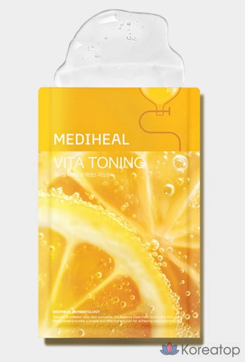 Тканевая маска для лица MEDIHEAL Vita Toning Essence Mask, 20 мл, 15 шт.