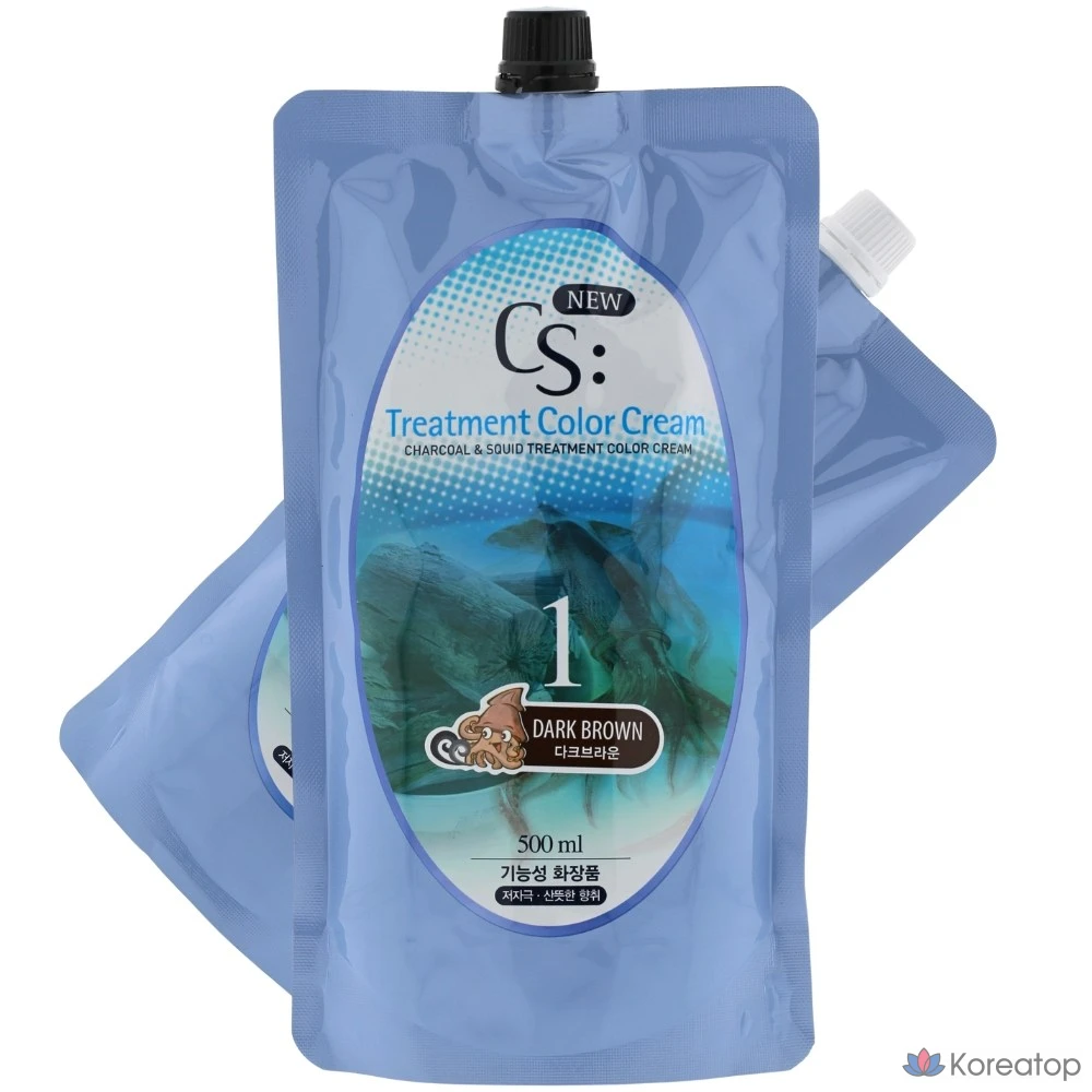 Крем-краска для волос Incus CS Treatment Color Cream, оттенок Dark Brown, 500 мл, 1 шт.