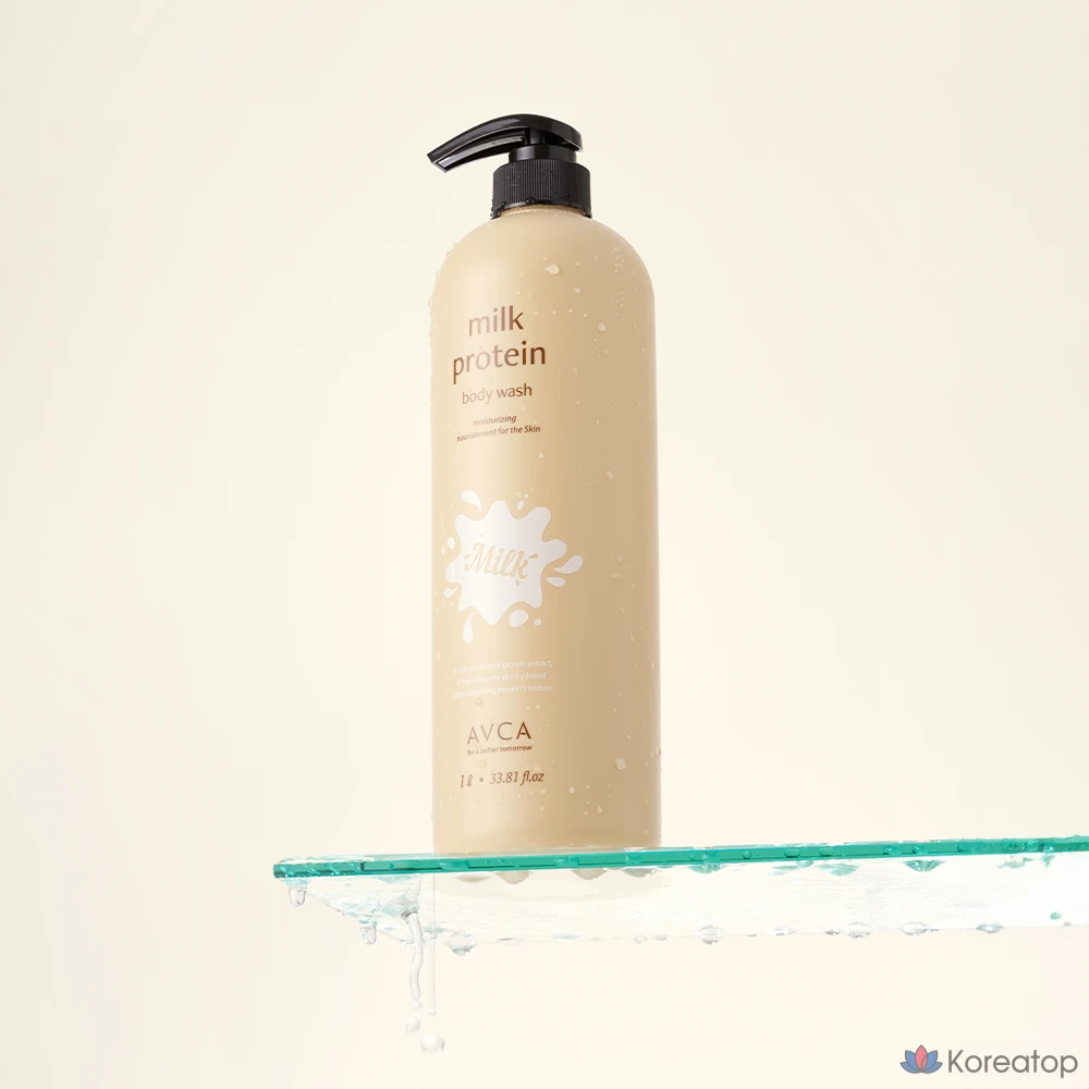 Гель для душа AVCA Milk Protein Goat Milk Body Wash, аромат Baby Powder, 1 л, 1 шт.