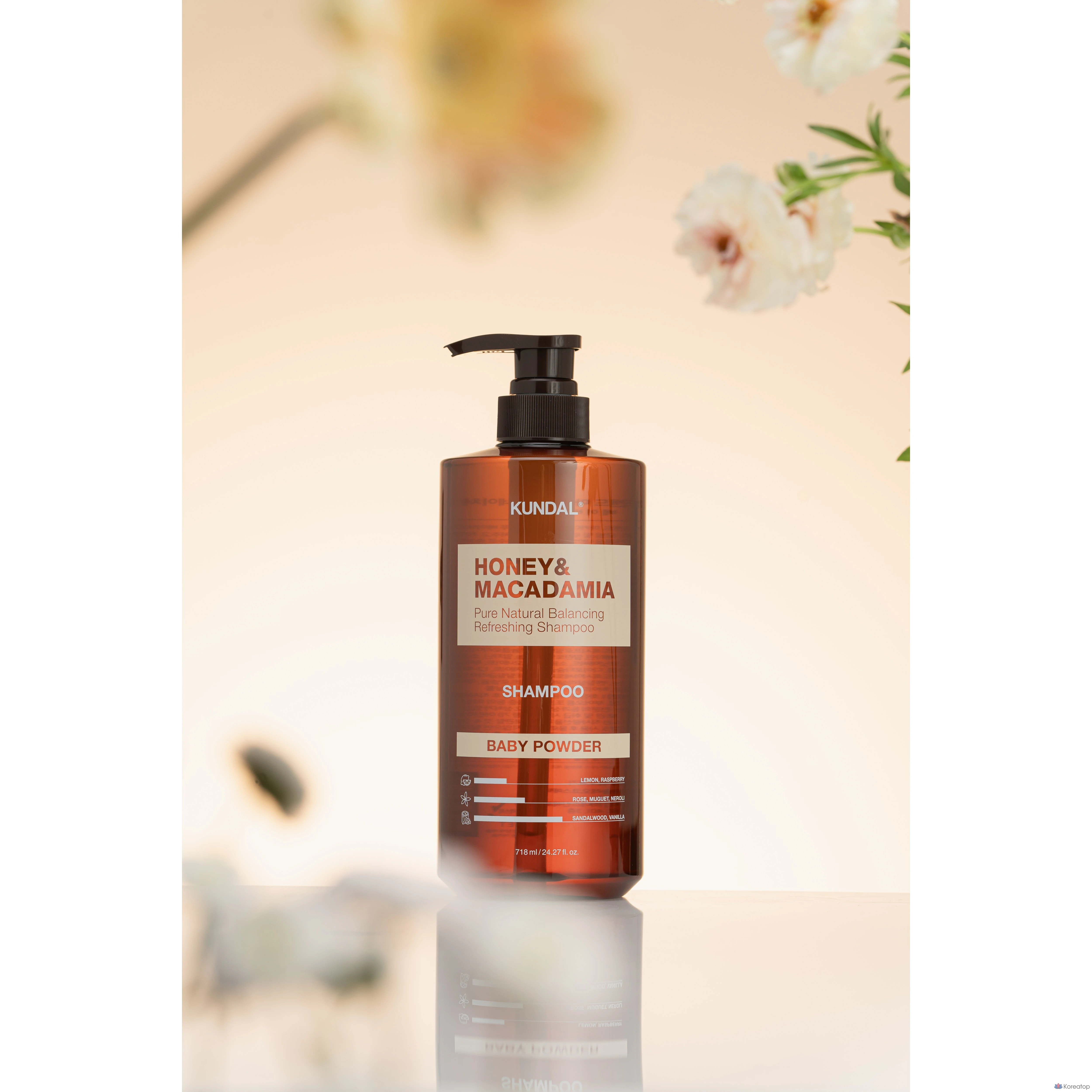 Шампунь Kundal Honey & Macadamia Nature Shampoo, аромат Blanc, 1.058 л, 1 шт., фото 2