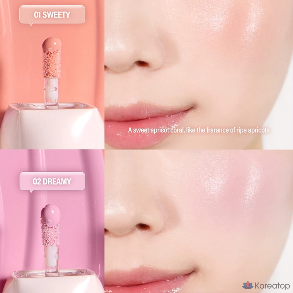 Румяна BLESSED MOON Veil Melting Color Blush, оттенок 02 Dreamy, 3.8 г, 1 шт.