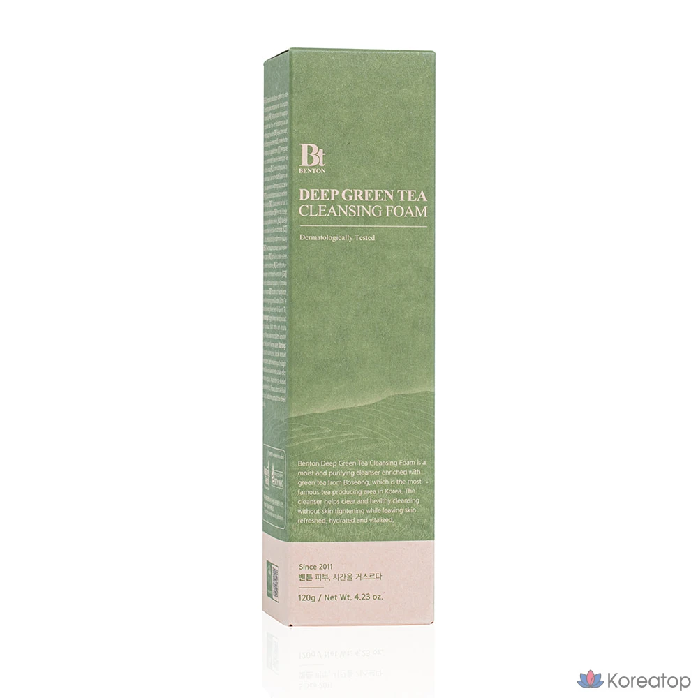 Очищающая пенка Benton Deep Green Tea Cleansing Foam, 120 г, 1 шт.