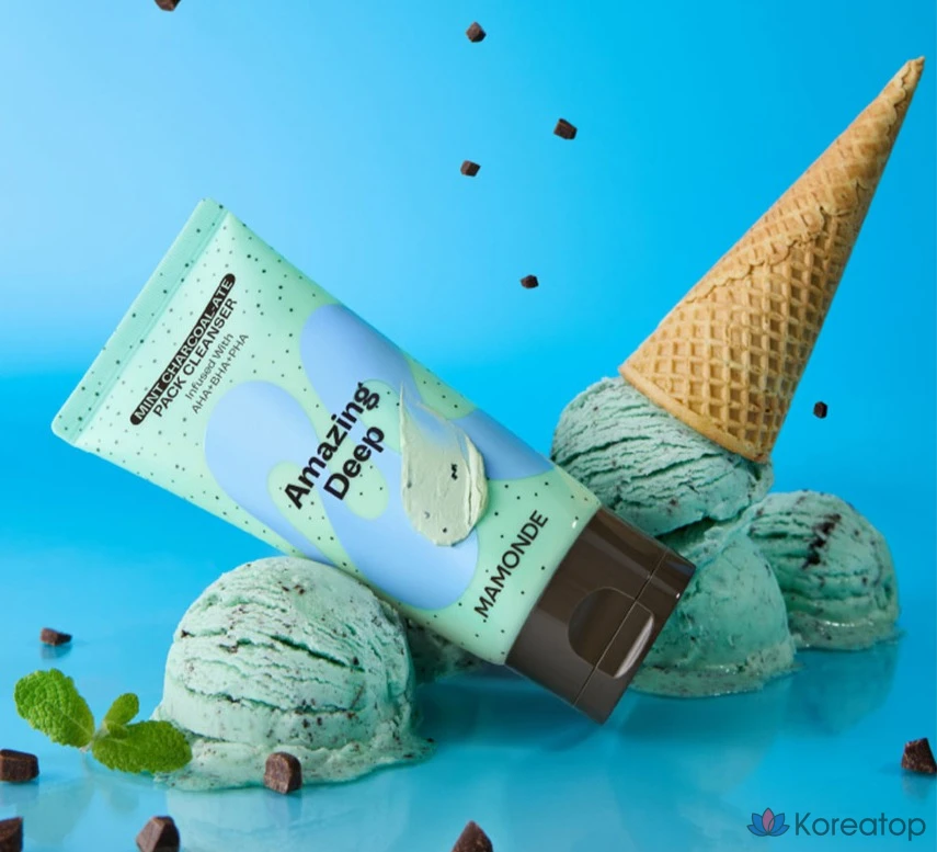Набор для ухода Mamonde Amazing Deep Mint Charcoal Pack Cleanser, 135 г + 25 г, 1 шт.