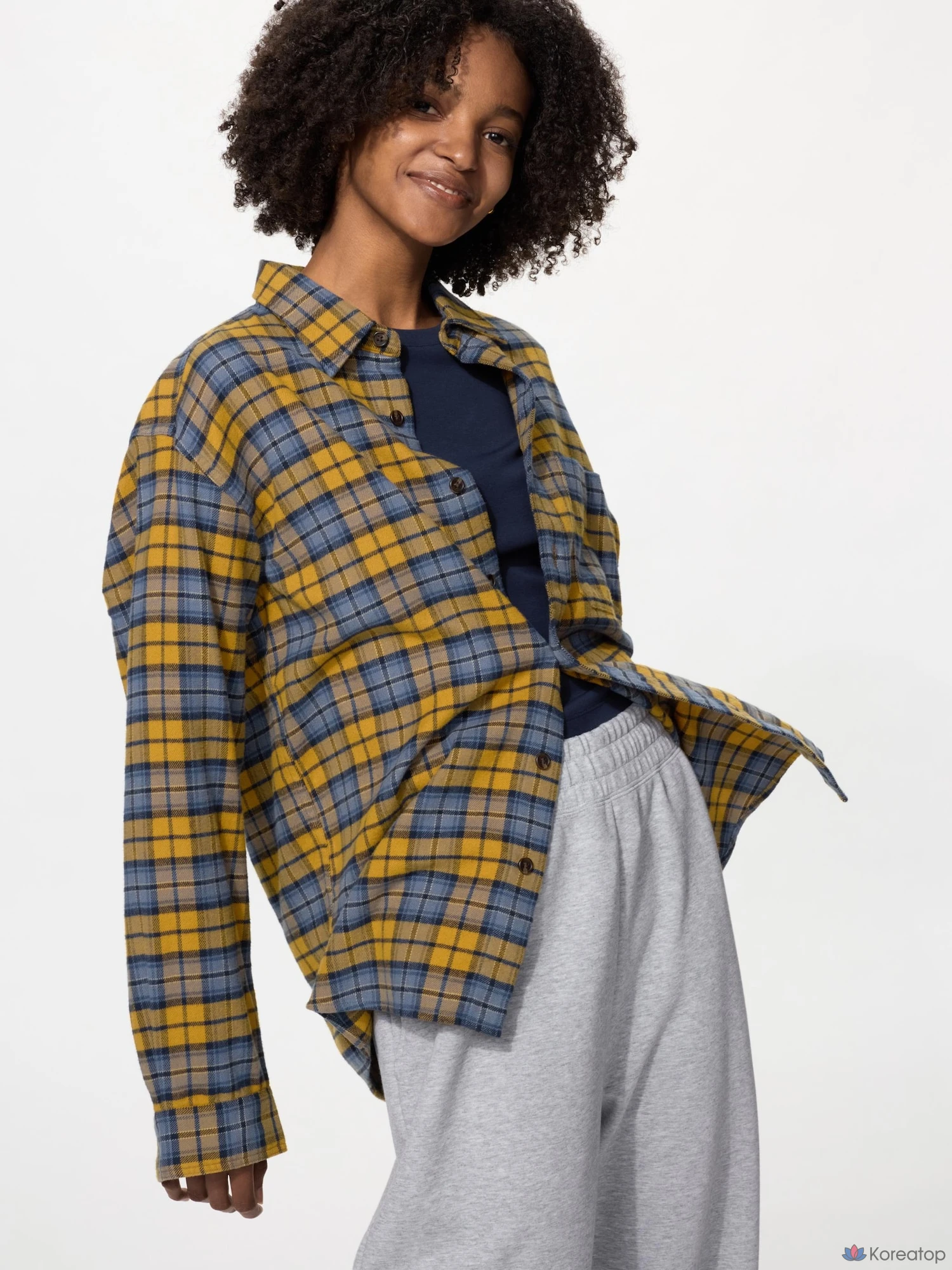 Рубашка Uniqlo Flannel Shirt Tartan Check B