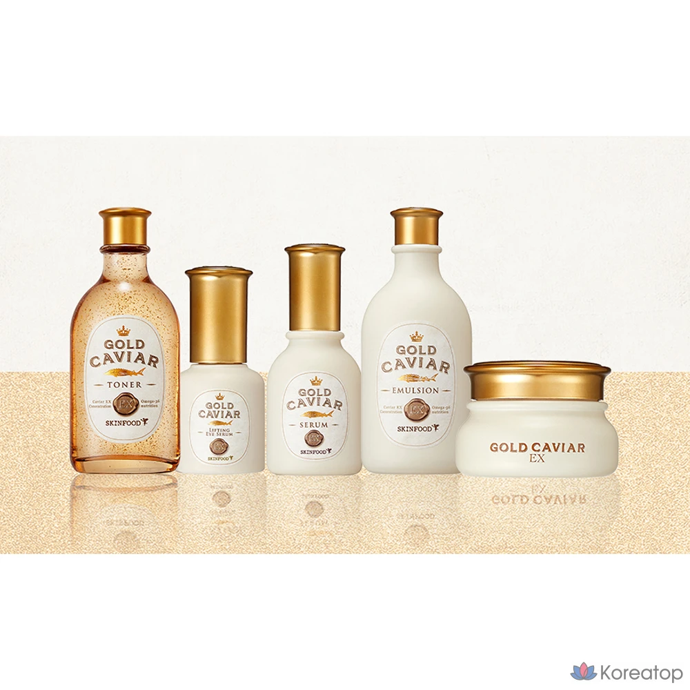 Сыворотка для кожи вокруг глаз Skinfood Gold Caviar EX Lifting Eye Serum, 32 мл, 1 шт.