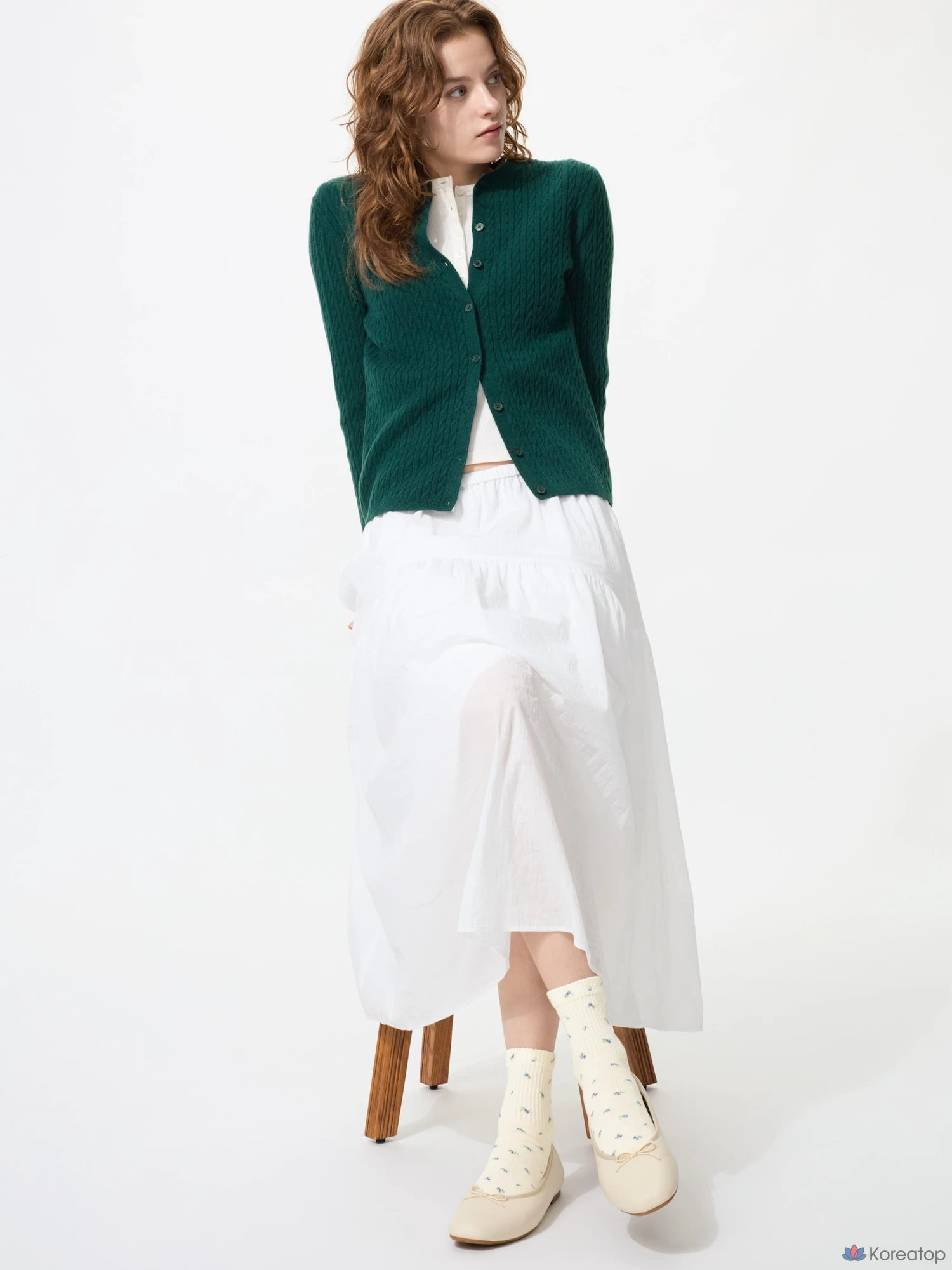 Носки Uniqlo, цветочный, 3 пары