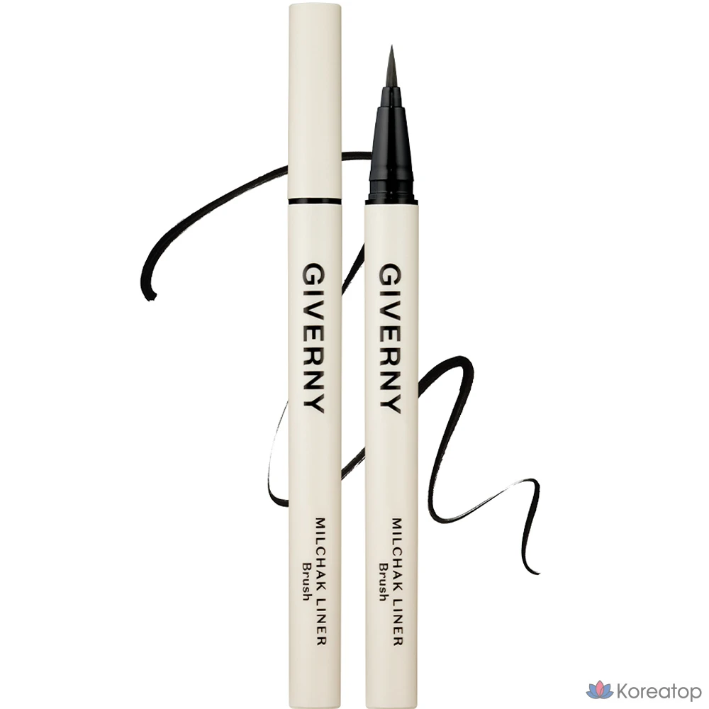 Лайнер для век Giverny Fit Brush Liner, оттенок 01 Black, 0.6 г, 1 шт.