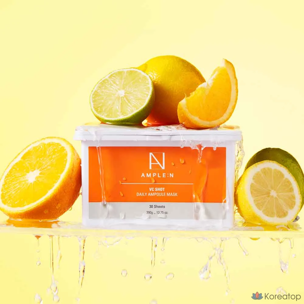Тканевая маска для лица AMPLE:N Coreana VC Shot Daily Ampoule Mask, 30 шт., фото 3