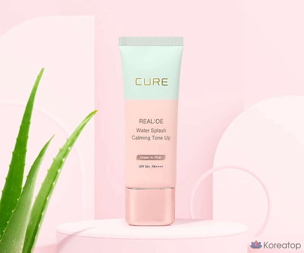 Солнцезащитный крем KIM JEONG MOON Aloe La Sens Roe Cure Realoe Water Splash Calming Tone-Up Sun Cream SPF50+ PA++++, 40 г, 1 шт.