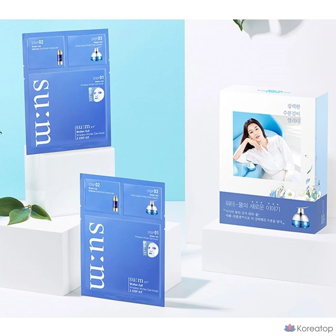 Тканевая маска для лица SU:M37 Water-full Marine Relief Gel Mask 3 Step, 10 шт.