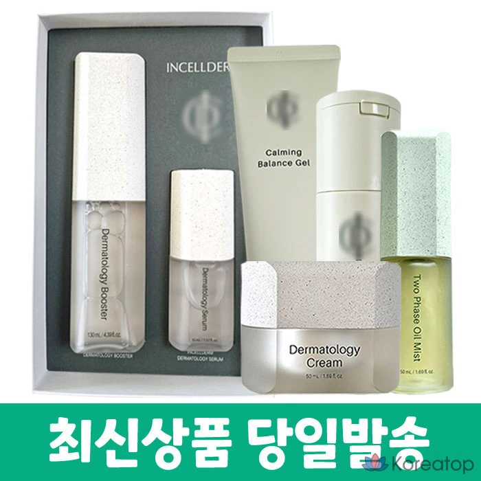 Набор для ухода Incellderm Dermathology First Package 6-piece Set (Dermathology Cream + Oil Mist + Calming Balance Gel + Cleansing Powder Wash), 1 шт.