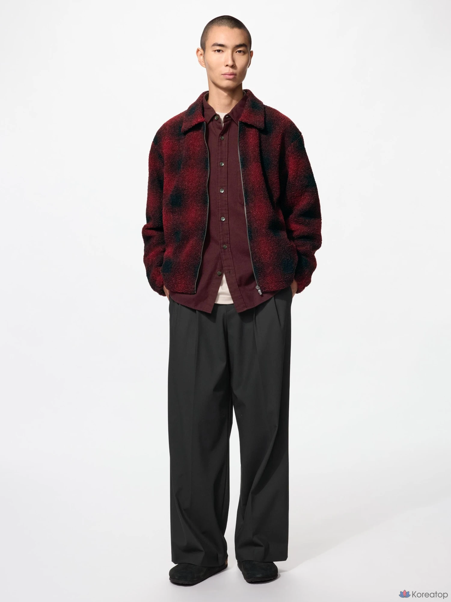 Куртка-блузон Uniqlo Boa Fleece Blouson Print